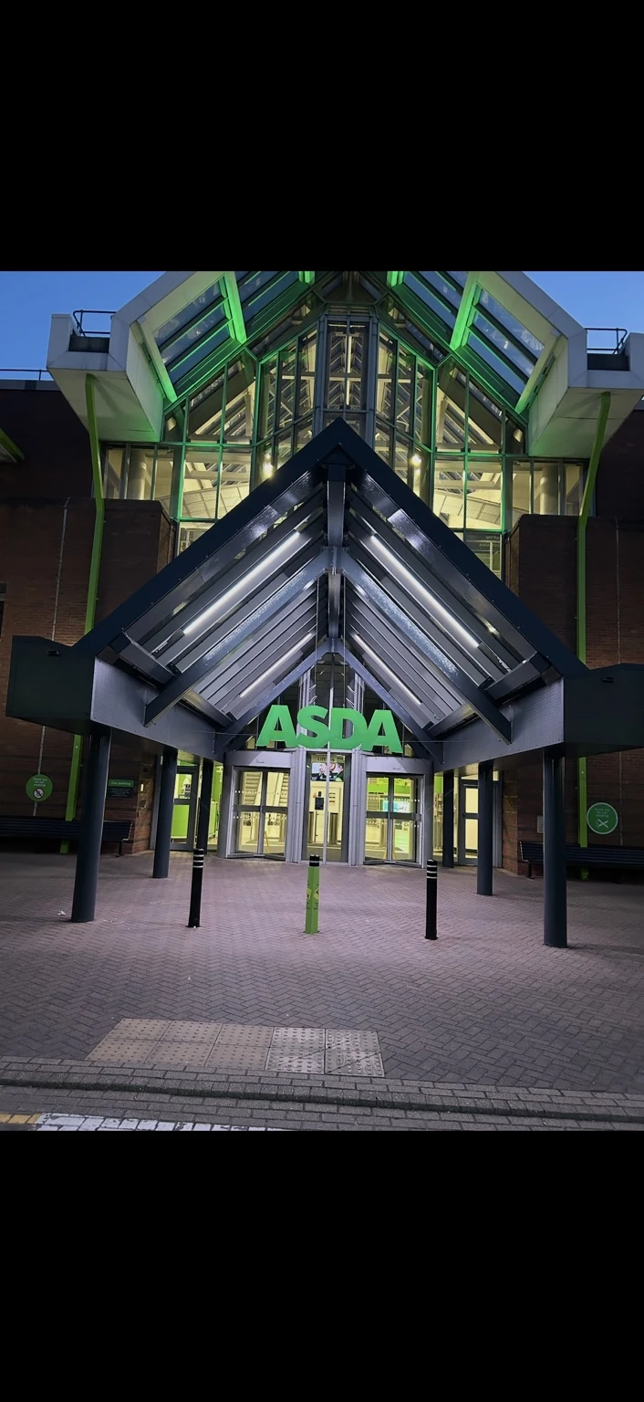 ASDA entrance lighting